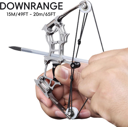 Mini Compound Bow Set Right-Handed Hunting Archery Toy, 12 Arrows, Designed for Practicing Archery and Hunting, Recreation