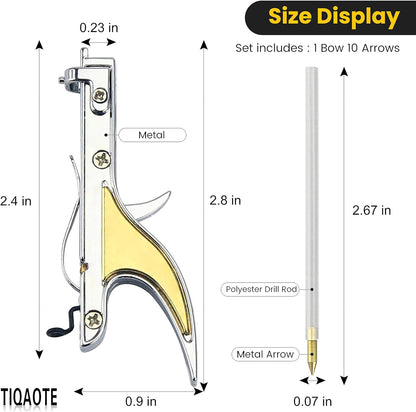 TIQAOTE Crossbow Mini Crossbow Model Bow and Arrow Hunting Outdoor Minor Crossbow Art Craft Collectable for Adult