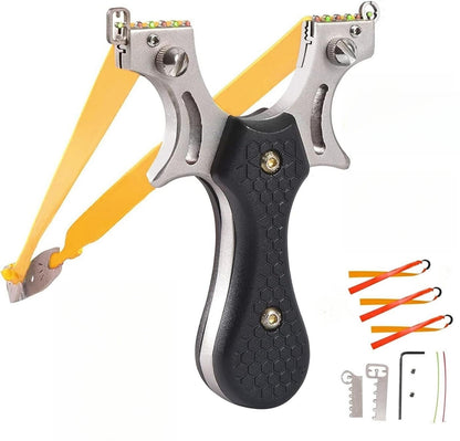 Solid Slingshot Outdoor Professional Slingshot for Hunting, Stainless Steel  Velocity Catapult