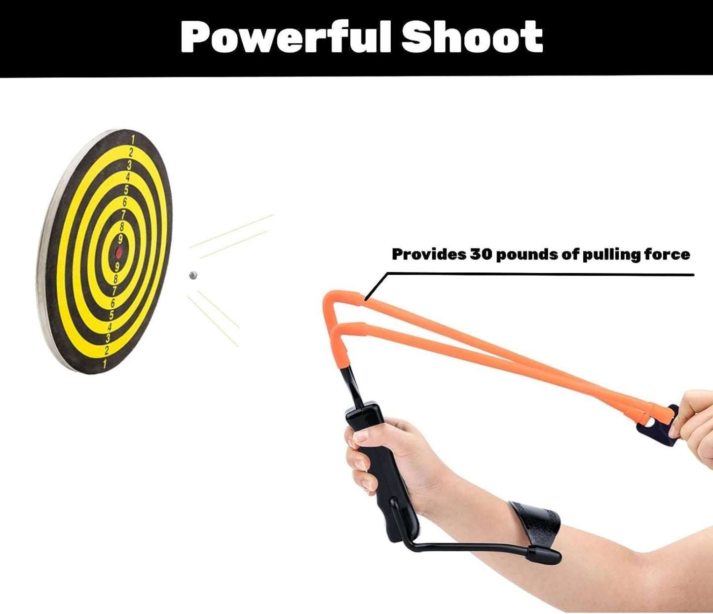 A professional adult slingshot kit with a simple and durable slingshot