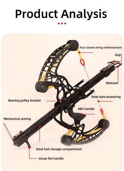 wilderness survival tools! The composite steel ball bow design is an essential tool for hunting and shooting. Suitable for 7.5mm -8mm